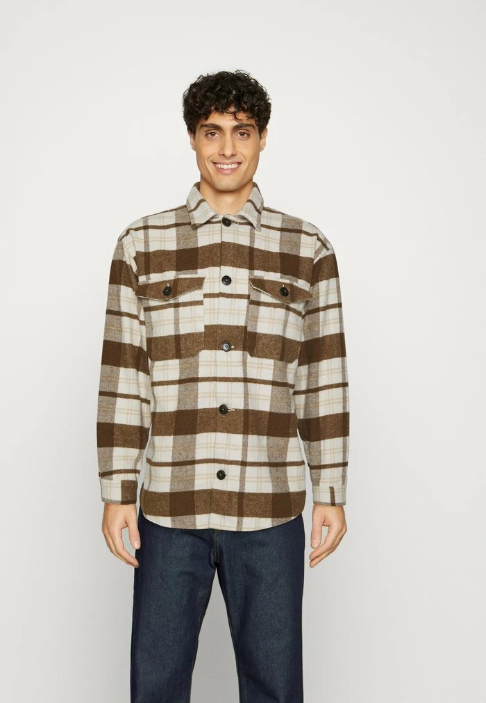 Jack & Jones JOROLLIE OVERSHIRT - Light Jacket - Seal Brown 1 Jack & Jones JOROLLIE OVERSHIRT - Light Jacket - Seal Brown