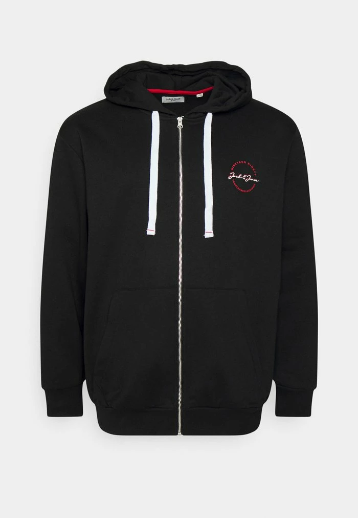 Jack & Jones JJSTAMP ZIP HOOD SMALL - Zip-up Sweatshirt - Black 1 Jack & Jones JJSTAMP ZIP HOOD SMALL - Zip-up Sweatshirt - Black