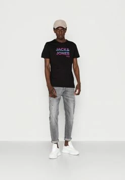 Alternative view of Jack & Jones SETH TEE CREW NECK - Print T-shirt - Black