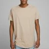 Jack & Jones JJECURVED TEE O NECK - Basic T-shirt - Beige