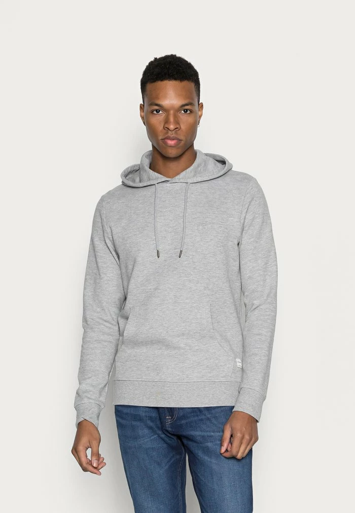 Jack & Jones JJEBASIC LOGO HOOD - Hoodie - Light Grey Melange 1 Jack & Jones JJEBASIC LOGO HOOD - Hoodie - Light Grey Melange