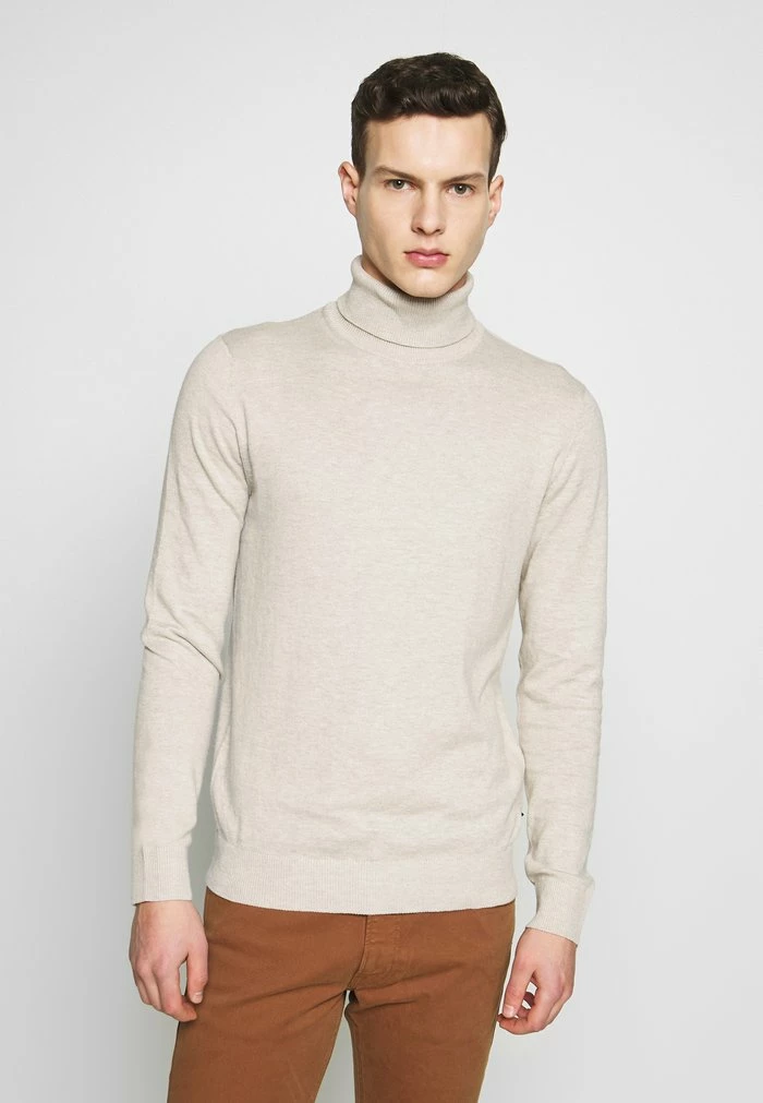 Jack & Jones JEEMIL NECK NOOS - Jumper - Oatmeal Melange 1 Jack & Jones JEEMIL NECK NOOS - Jumper - Oatmeal Melange