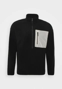 Jack & Jones JCOBANG HALF ZIP - Fleece Jumper - Black