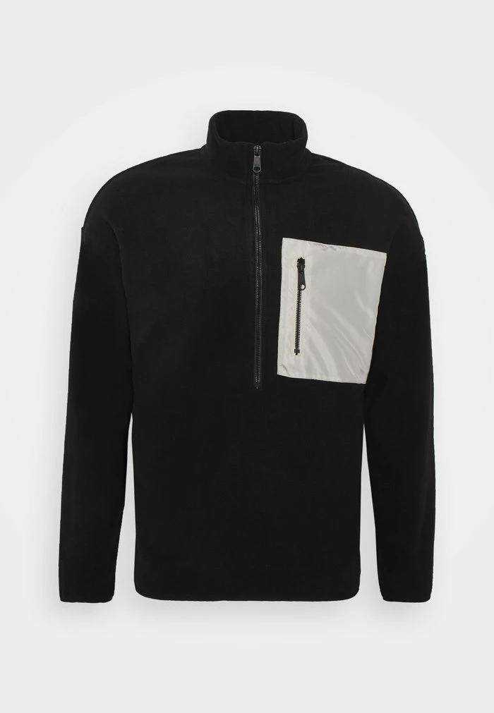 Jack & Jones JCOBANG HALF ZIP - Fleece Jumper - Black 1 Jack & Jones JCOBANG HALF ZIP - Fleece Jumper - Black
