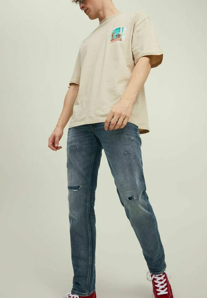 Jack & Jones Slim Fit Jeans - Blue Denim 6 Jack & Jones Slim Fit Jeans - Blue Denim - Image 6