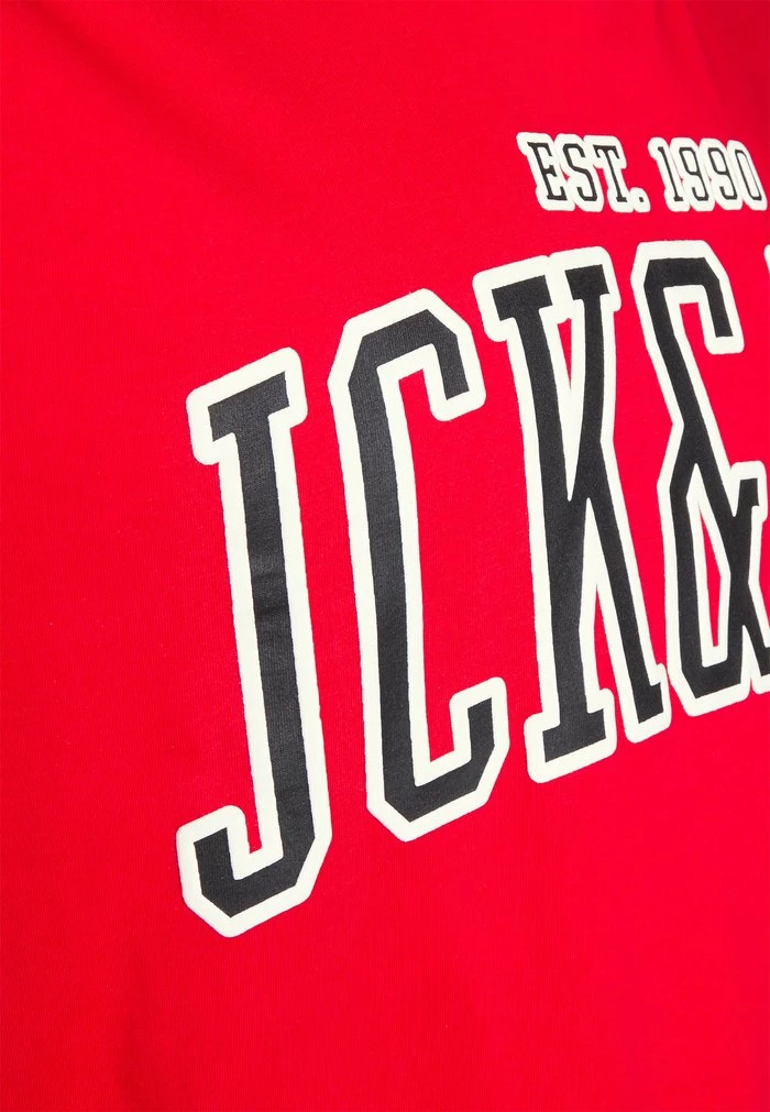 Jack & Jones JJCEMB TEE CREW NECK - Print T-shirt - True Red 3 Jack & Jones JJCEMB TEE CREW NECK - Print T-shirt - True Red - Image 3