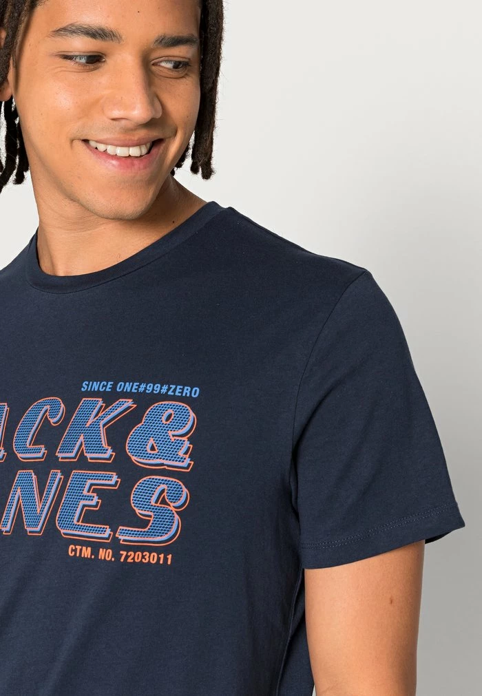 Jack & Jones PHIL TEE CREW NECK - Print T-shirt - Navy Blazer 5 Jack & Jones PHIL TEE CREW NECK - Print T-shirt - Navy Blazer - Image 5