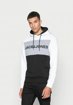 Jack & Jones JJELOGO BLOCKING - Hoodie - White