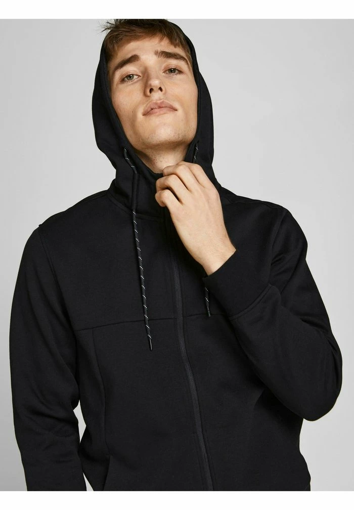 Jack & Jones JCOAIR - Zip-up Sweatshirt - Black 4 Jack & Jones JCOAIR - Zip-up Sweatshirt - Black - Image 4