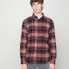 Jack & Jones JJPLAIN AUTUMN CHECK - Shirt - Brick Red