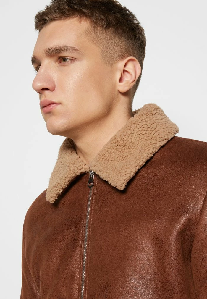 Jack & Jones JJEAGLE JACKET - Faux Leather Jacket - Almond 7 Jack & Jones JJEAGLE JACKET - Faux Leather Jacket - Almond - Image 7