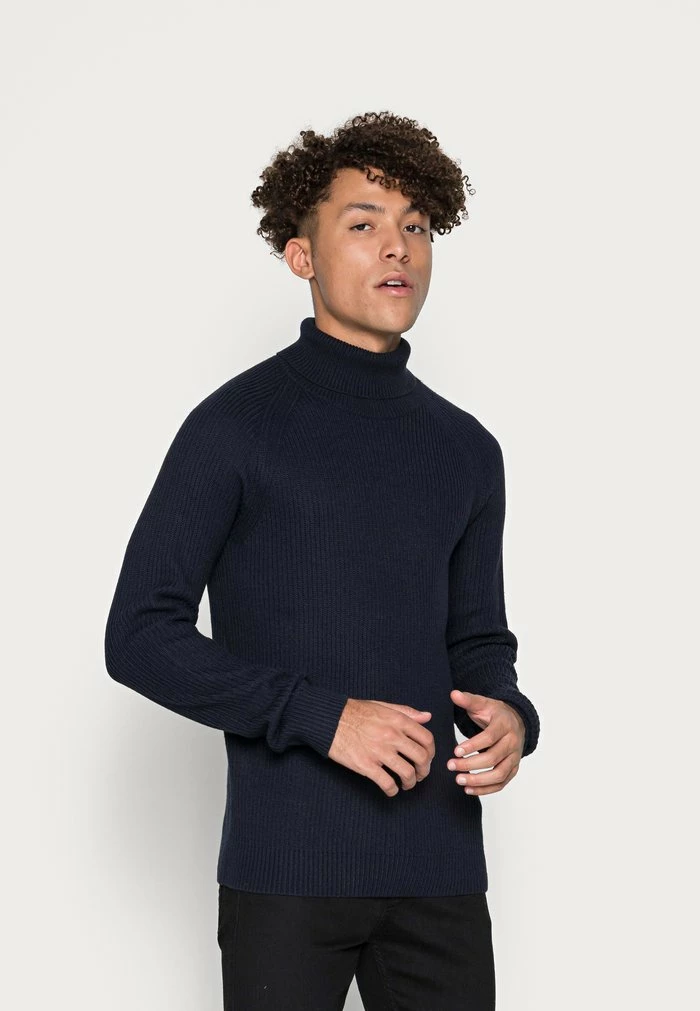 Jack & Jones JJPANNEL ROLL NECK - Jumper - Navy 1 Jack & Jones JJPANNEL ROLL NECK - Jumper - Navy