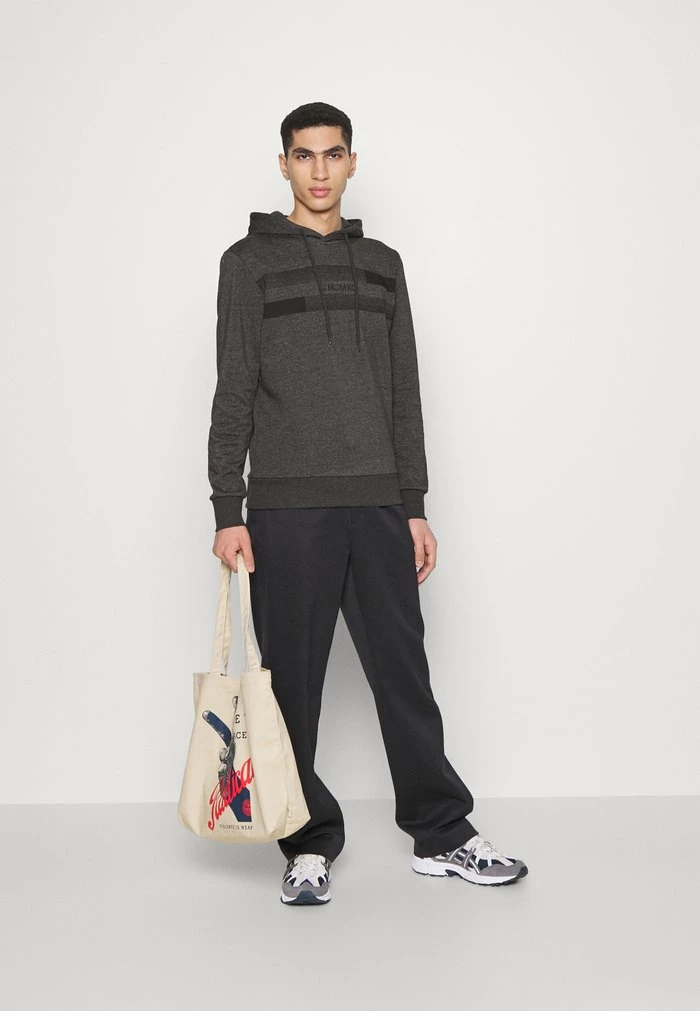 Jack & Jones JJNEW ADAM HOOD - Hoodie - Dark Grey Melange 2 Jack & Jones JJNEW ADAM HOOD - Hoodie - Dark Grey Melange - Image 2