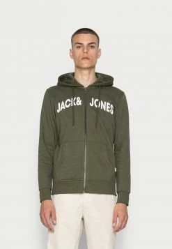 Jack & Jones JJNAVY ZIP HOOD - Zip-up Sweatshirt - Forest Night