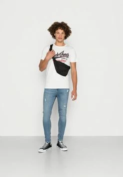 Alternative view of Jack & Jones JJELOGO TEE NECK - Print T-shirt - Cloud Dancer