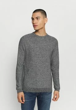 Jack & Jones JJEAARON - Jumper - Black/white Jet Stream