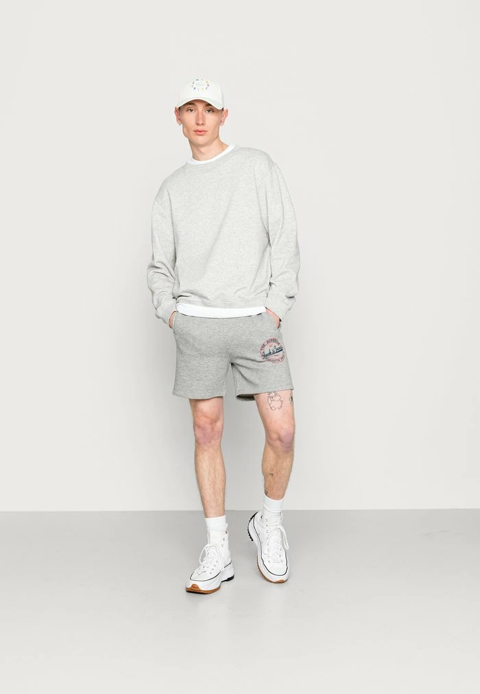 Jack & Jones JJIBRAT LOGO - Shorts - Light Grey Melange 2 Jack & Jones JJIBRAT LOGO - Shorts - Light Grey Melange - Image 2