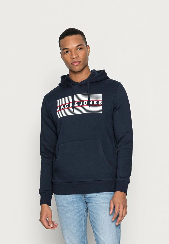 Jack & Jones JJECORP LOGO HOOD - Hoodie - Navy 1 Jack & Jones JJECORP LOGO HOOD - Hoodie - Navy