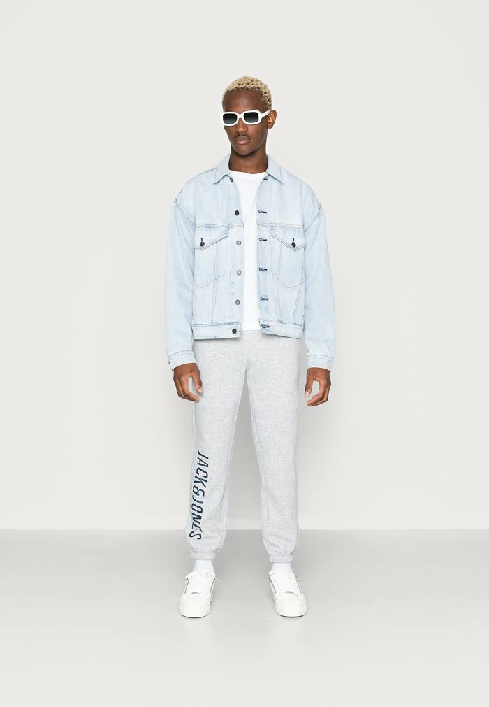 Jack & Jones JPSTGORDON PANT AMAN - Tracksuit Bottoms - Light Grey Melange 2 Jack & Jones JPSTGORDON PANT AMAN - Tracksuit Bottoms - Light Grey Melange - Image 2