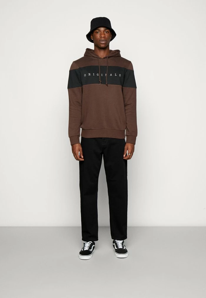 Jack & Jones JORCOPENHAGEN PANEL HOOD - Sweatshirt - Seal Brown/cloud 2 Jack & Jones JORCOPENHAGEN PANEL HOOD - Sweatshirt - Seal Brown/cloud - Image 2