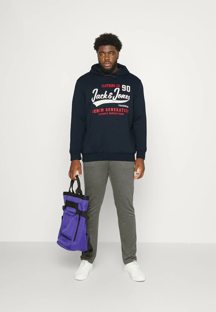 Jack & Jones JJELOGO NOOS - Hoodie - Dark Blue 2 Jack & Jones JJELOGO NOOS - Hoodie - Dark Blue - Image 2