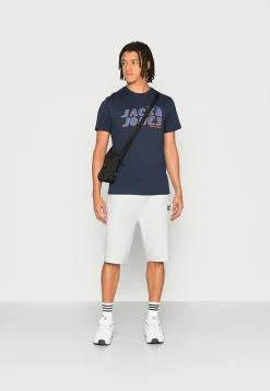 Alternative view of Jack & Jones PHIL TEE CREW NECK - Print T-shirt - Navy Blazer