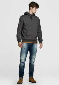 Alternative view of Jack & Jones JJESOFT HOOD - Hoodie - Dark Grey Melange