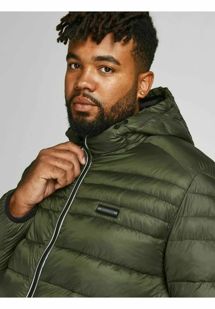 Jack & Jones JJEACE PUFFER HOOD - Light Jacket - Forest Night 4 Jack & Jones JJEACE PUFFER HOOD - Light Jacket - Forest Night - Image 4