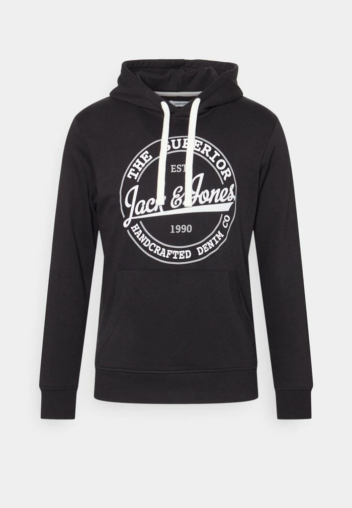 Jack & Jones JJBRAT HOOD - Hoodie - Black 1 Jack & Jones JJBRAT HOOD - Hoodie - Black