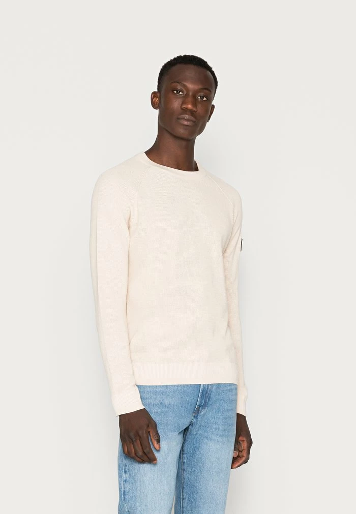 Jack & Jones CLASSIC WAFFLE - Jumper - Moonbeam 1 Jack & Jones CLASSIC WAFFLE - Jumper - Moonbeam