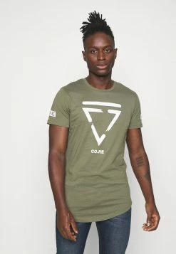 Jack & Jones JCONEWHOLM TEE CREW NECK - Print T-shirt - Dusty Olive