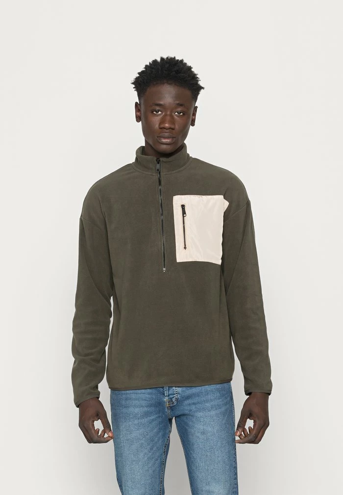 Jack & Jones JCOBANG HALF ZIP - Fleece Jumper - Forest Night 1 Jack & Jones JCOBANG HALF ZIP - Fleece Jumper - Forest Night