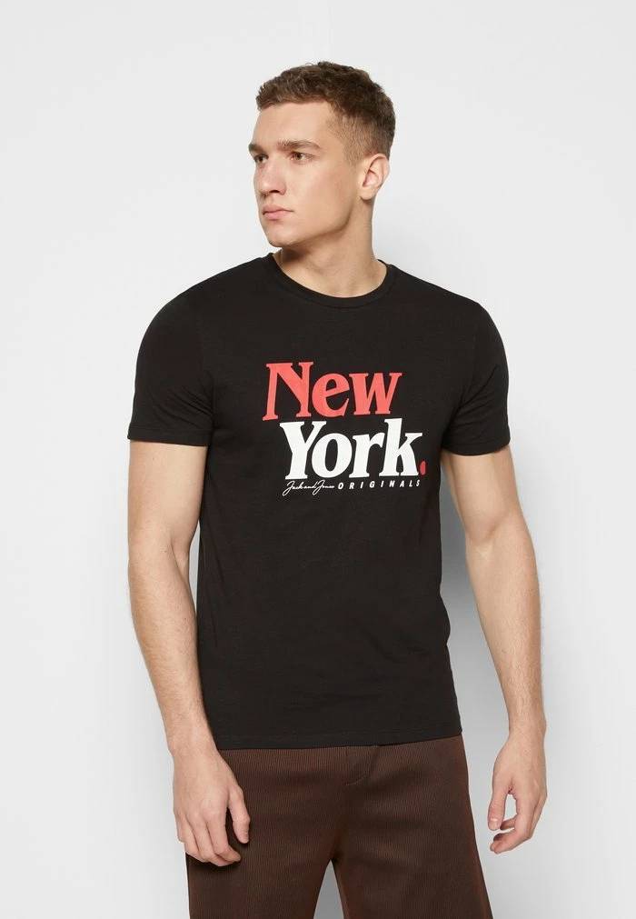 Jack & Jones JORBOOSTER TEE CREW NECK - Print T-shirt - Black 3 Jack & Jones JORBOOSTER TEE CREW NECK - Print T-shirt - Black - Image 3