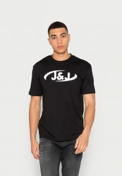 Jack & Jones JCOAIR TEE SSCREW NECK - Print T-shirt - Black