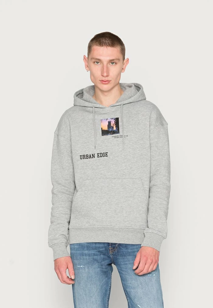Jack & Jones JJSCRAWL HOOD - Sweatshirt - Light Grey Melange 1 Jack & Jones JJSCRAWL HOOD - Sweatshirt - Light Grey Melange