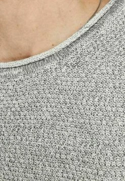 Jack & Jones JORPAUL TONS CREW NECK DETAIL - Jumper - Light Grey Melange -Jack & Jones Shop 8de7254acdfe420ab79b4fd1a413f555