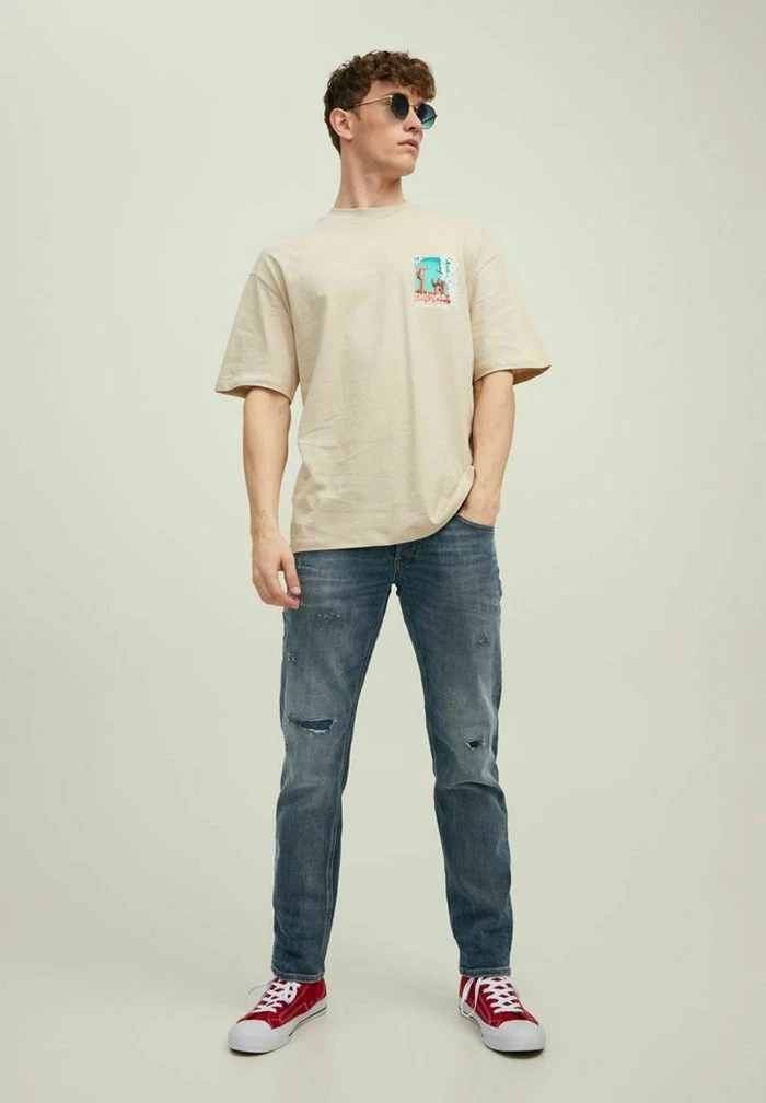 Jack & Jones Slim Fit Jeans - Blue Denim 2 Jack & Jones Slim Fit Jeans - Blue Denim - Image 2