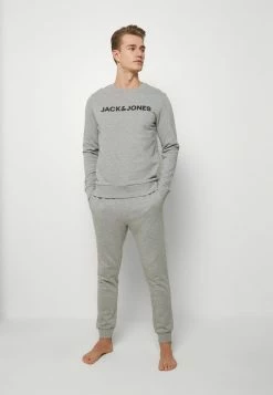 Jack & Jones JACLOUNGE - Pyjamas - Light Grey Melange