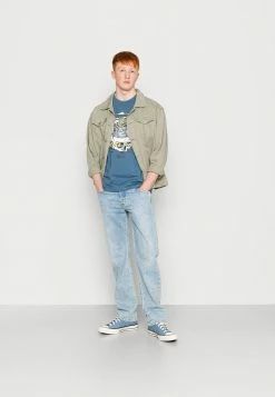 Alternative view of Jack & Jones JORSUNNYSKULL TEE CREW NECK - Print T-shirt - Bluefin
