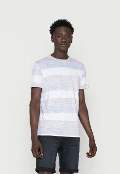Jack & Jones JJSTANLAYSTRIPE TEE CREW NECK - Print T-shirt - Hawthorn Rose