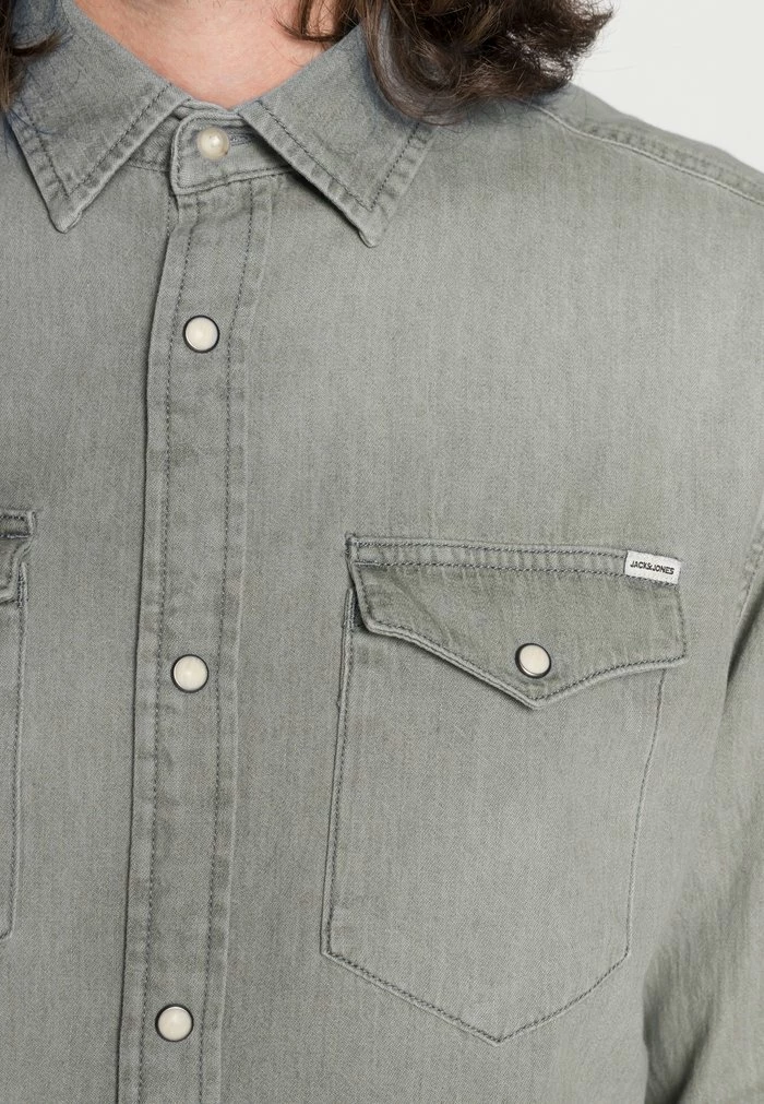 Jack & Jones JJESHERIDAN L/S NOOS - Shirt - Light Grey 5 Jack & Jones JJESHERIDAN L/S NOOS - Shirt - Light Grey - Image 5