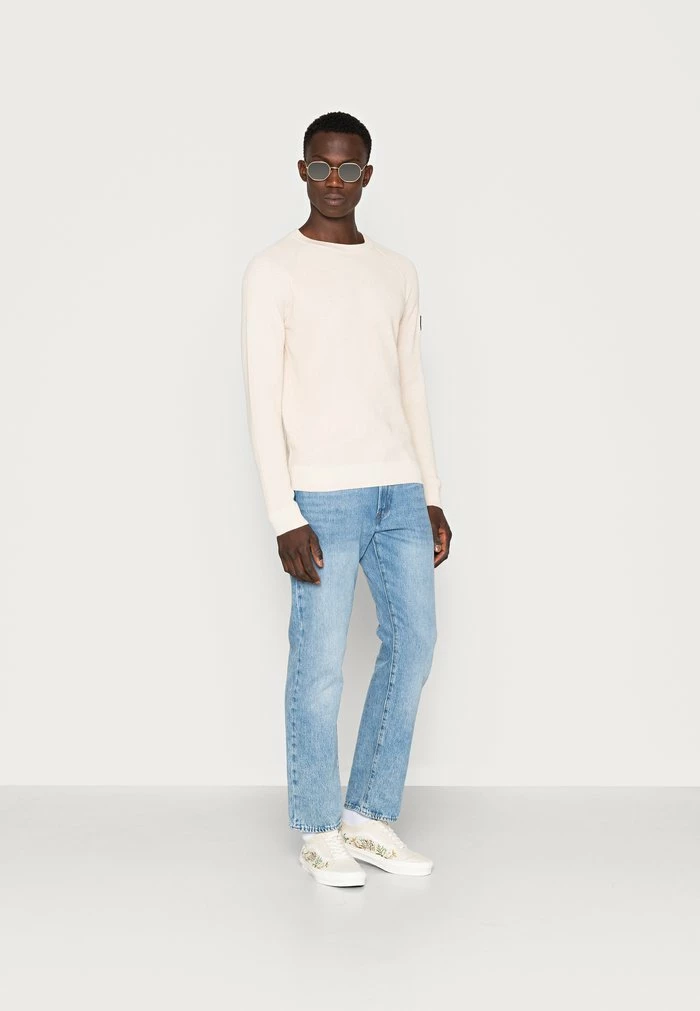 Jack & Jones CLASSIC WAFFLE - Jumper - Moonbeam 2 Jack & Jones CLASSIC WAFFLE - Jumper - Moonbeam - Image 2
