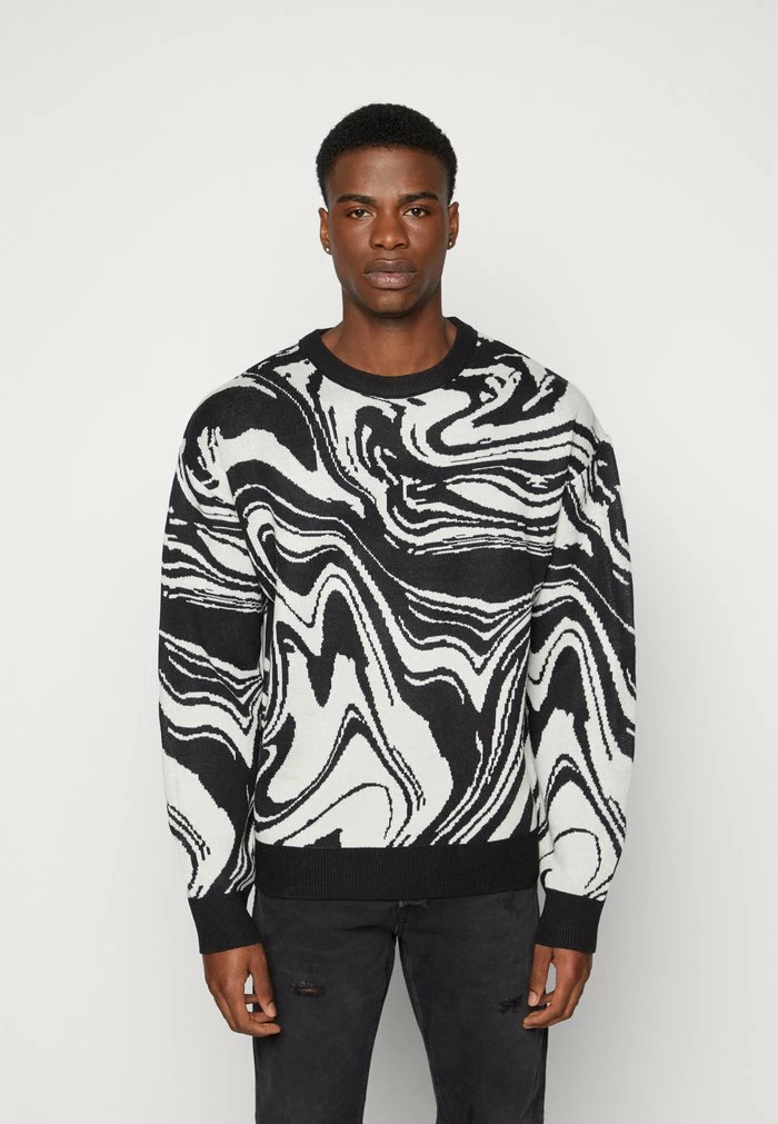 Jack & Jones JORMARBLE CREW NECKKA - Jumper - Black 1 Jack & Jones JORMARBLE CREW NECKKA - Jumper - Black