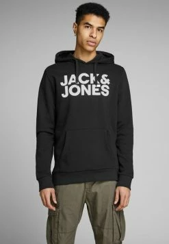Jack & Jones JJECORP LOGO HOOD - Hoodie - Black