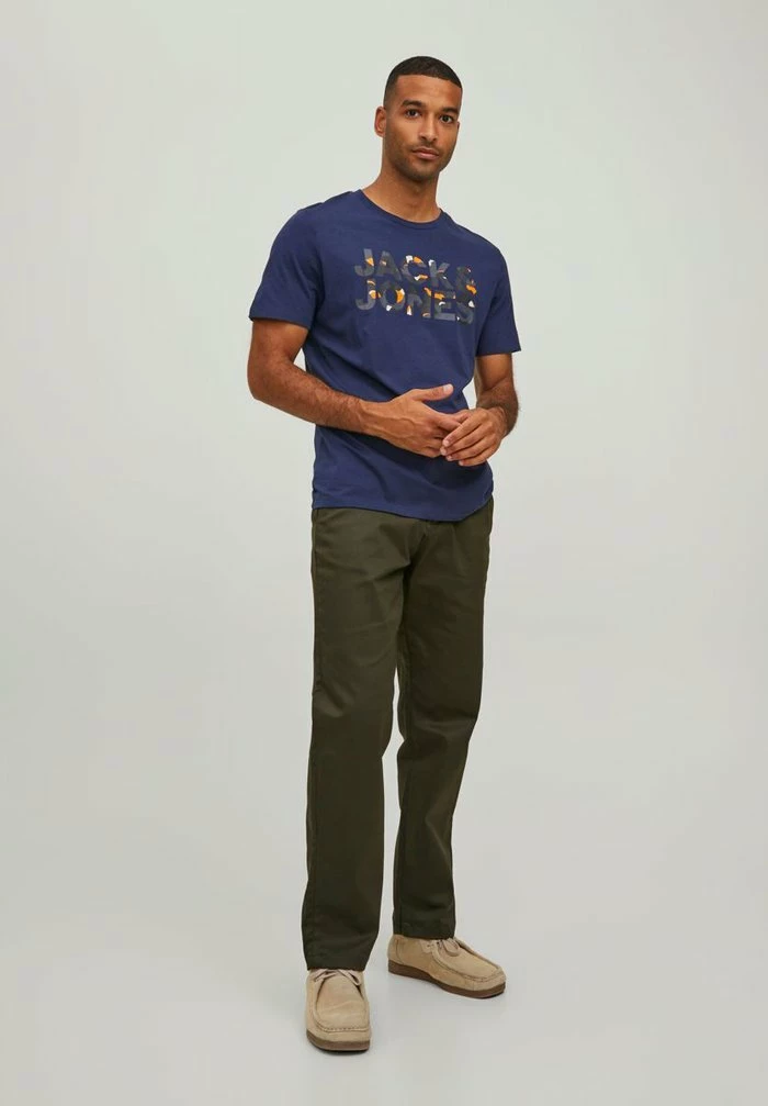 Jack & Jones Print T-shirt - Dark Blue 2 Jack & Jones Print T-shirt - Dark Blue - Image 2