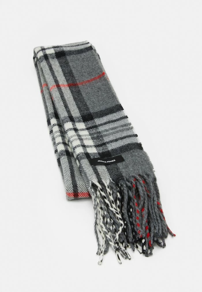 Jack & Jones JACCHECKS WOVEN SCARF - Scarf - Grey Melange 1 Jack & Jones JACCHECKS WOVEN SCARF - Scarf - Grey Melange