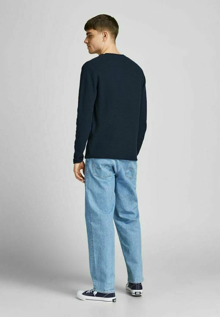 Jack & Jones JORPAUL TONS CREW NECK DETAIL - Jumper - Navy Blazer 3 Jack & Jones JORPAUL TONS CREW NECK DETAIL - Jumper - Navy Blazer - Image 3