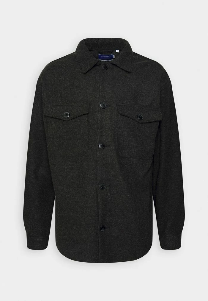 Jack & Jones JOROLLIE OVERSHIRT - Light Jacket - Black Mélange 4 Jack & Jones JOROLLIE OVERSHIRT - Light Jacket - Black Mélange - Image 4