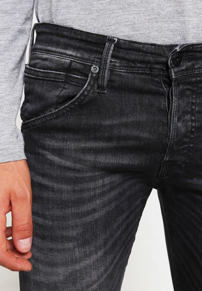 Jack & Jones JJIGLENN JJFOX - Slim Fit Jeans - Black Denim 4 Jack & Jones JJIGLENN JJFOX - Slim Fit Jeans - Black Denim - Image 4