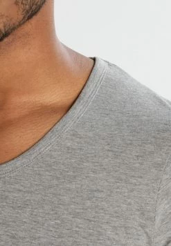 Jack & Jones BASIC V-NECK - Basic T-shirt - Grey -Jack & Jones Shop 99a6d8704b034fa592c79ec7f4fb60b2